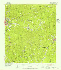 Roganville Texas Historical topographic map, 1:62500 scale, 15 X 15 Minute, Year 1955