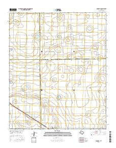 Roundup Texas Current topographic map, 1:24000 scale, 7.5 X 7.5 Minute, Year 2016