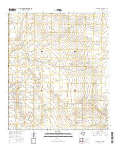Rudd Draw NE Texas Current topographic map, 1:24000 scale, 7.5 X 7.5 Minute, Year 2016