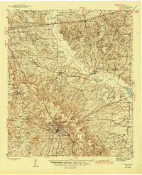 Rusk Texas Historical topographic map, 1:62500 scale, 15 X 15 Minute, Year 1945