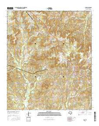 Rusk Texas Current topographic map, 1:24000 scale, 7.5 X 7.5 Minute, Year 2016