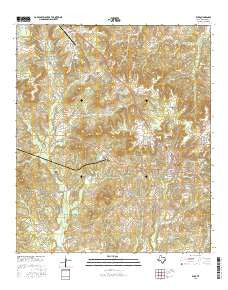 Rusk Texas Current topographic map, 1:24000 scale, 7.5 X 7.5 Minute, Year 2016
