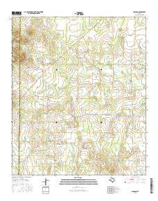 Sabanno Texas Current topographic map, 1:24000 scale, 7.5 X 7.5 Minute, Year 2016