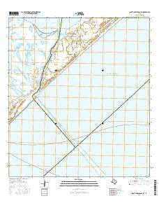 Saint Charles Bay SE Texas Current topographic map, 1:24000 scale, 7.5 X 7.5 Minute, Year 2016