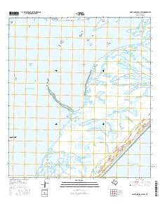 Saint Charles Bay SW Texas Current topographic map, 1:24000 scale, 7.5 X 7.5 Minute, Year 2016