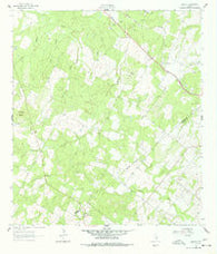 Sample Texas Historical topographic map, 1:24000 scale, 7.5 X 7.5 Minute, Year 1961
