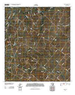 Sample Texas Historical topographic map, 1:24000 scale, 7.5 X 7.5 Minute, Year 2010