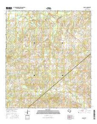 Sample Texas Current topographic map, 1:24000 scale, 7.5 X 7.5 Minute, Year 2016