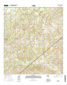 Sample Texas Current topographic map, 1:24000 scale, 7.5 X 7.5 Minute, Year 2016