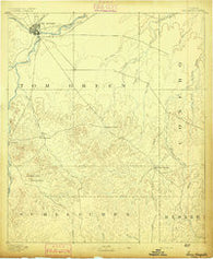 San Angelo Texas Historical topographic map, 1:125000 scale, 30 X 30 Minute, Year 1892