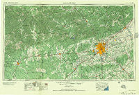 San Antonio Texas Historical topographic map, 1:250000 scale, 1 X 2 Degree, Year 1957