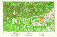 San Antonio Texas Historical topographic map, 1:250000 scale, 1 X 2 Degree, Year 1954