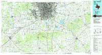 San Antonio Texas Historical topographic map, 1:100000 scale, 30 X 60 Minute, Year 1985
