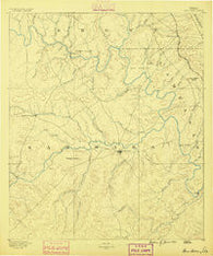 San Saba Texas Historical topographic map, 1:125000 scale, 30 X 30 Minute, Year 1885