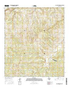 San Augustine Draw Texas Current topographic map, 1:24000 scale, 7.5 X 7.5 Minute, Year 2016