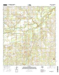 San Caja Hill Texas Current topographic map, 1:24000 scale, 7.5 X 7.5 Minute, Year 2016