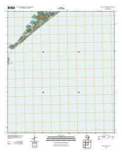 San Luis Pass Texas Historical topographic map, 1:24000 scale, 7.5 X 7.5 Minute, Year 2010