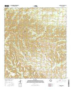 Sanderson NE Texas Current topographic map, 1:24000 scale, 7.5 X 7.5 Minute, Year 2016