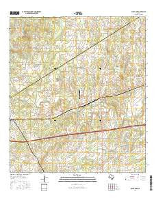 Sandy Fork Texas Current topographic map, 1:24000 scale, 7.5 X 7.5 Minute, Year 2016