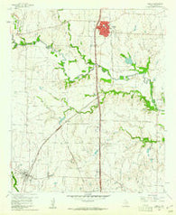 Sanger Texas Historical topographic map, 1:24000 scale, 7.5 X 7.5 Minute, Year 1960