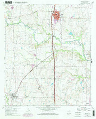 Sanger Texas Historical topographic map, 1:24000 scale, 7.5 X 7.5 Minute, Year 1960