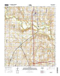 Sanger Texas Current topographic map, 1:24000 scale, 7.5 X 7.5 Minute, Year 2016