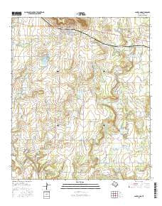 Santa Anna Texas Current topographic map, 1:24000 scale, 7.5 X 7.5 Minute, Year 2016