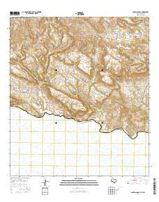 Santana Mesa Texas Current topographic map, 1:24000 scale, 7.5 X 7.5 Minute, Year 2016
