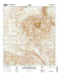 Santiago Peak Texas Current topographic map, 1:24000 scale, 7.5 X 7.5 Minute, Year 2016