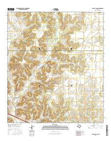 Savell Ranch Texas Current topographic map, 1:24000 scale, 7.5 X 7.5 Minute, Year 2016