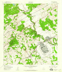 Schertz Texas Historical topographic map, 1:24000 scale, 7.5 X 7.5 Minute, Year 1953