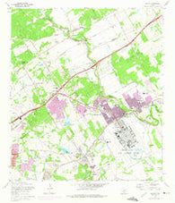 Schertz Texas Historical topographic map, 1:24000 scale, 7.5 X 7.5 Minute, Year 1967