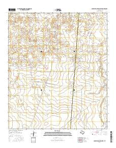 Screw Bean Draw East Texas Current topographic map, 1:24000 scale, 7.5 X 7.5 Minute, Year 2016