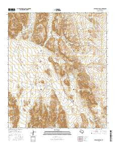 Seven Heart Gap Texas Current topographic map, 1:24000 scale, 7.5 X 7.5 Minute, Year 2016