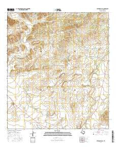 Sevenmile Hill Texas Current topographic map, 1:24000 scale, 7.5 X 7.5 Minute, Year 2016