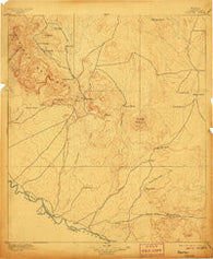 Shafter Texas Historical topographic map, 1:125000 scale, 30 X 30 Minute, Year 1896