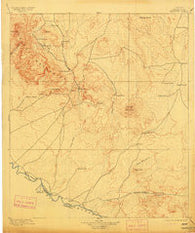 Shafter Texas Historical topographic map, 1:125000 scale, 30 X 30 Minute, Year 1896