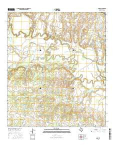Sharp Texas Current topographic map, 1:24000 scale, 7.5 X 7.5 Minute, Year 2016