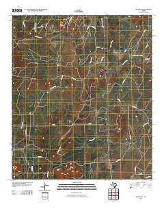 Shawville Texas Historical topographic map, 1:24000 scale, 7.5 X 7.5 Minute, Year 2010