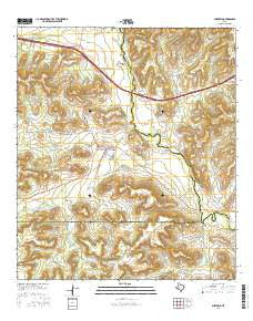 Sheffield Texas Current topographic map, 1:24000 scale, 7.5 X 7.5 Minute, Year 2016