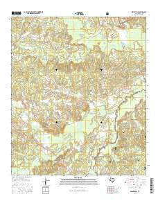 Shelbyville Texas Current topographic map, 1:24000 scale, 7.5 X 7.5 Minute, Year 2016