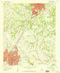 Sherman Texas Historical topographic map, 1:24000 scale, 7.5 X 7.5 Minute, Year 1958