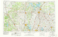 Sherman Texas Historical topographic map, 1:250000 scale, 1 X 2 Degree, Year 1954