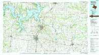 Sherman Texas Historical topographic map, 1:100000 scale, 30 X 60 Minute, Year 1985