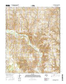 Shinnery Creek Texas Current topographic map, 1:24000 scale, 7.5 X 7.5 Minute, Year 2016