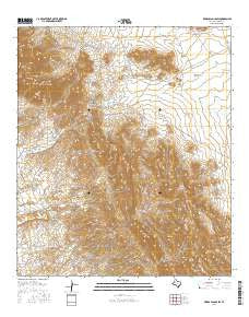 Sierra Blanca SW Texas Current topographic map, 1:24000 scale, 7.5 X 7.5 Minute, Year 2016