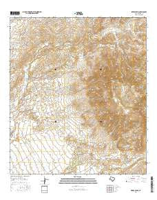 Sierra Parda Texas Current topographic map, 1:24000 scale, 7.5 X 7.5 Minute, Year 2016