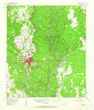 Silsbee Texas Historical topographic map, 1:62500 scale, 15 X 15 Minute, Year 1955