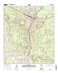 Silsbee Texas Current topographic map, 1:24000 scale, 7.5 X 7.5 Minute, Year 2016