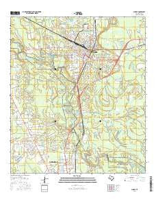 Silsbee Texas Current topographic map, 1:24000 scale, 7.5 X 7.5 Minute, Year 2016